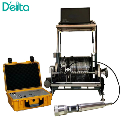 360 derajat melihat Deep Boring Well Logging Kamera dengan Depth Counter